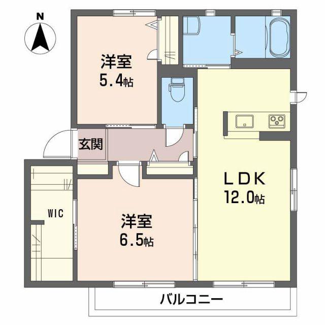 アリスガーデン(2LDK/2階)の間取り写真