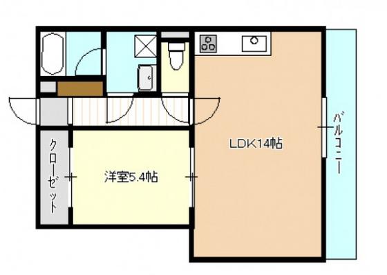 ATHOUSEⅡ(1LDK/2階)の間取り写真