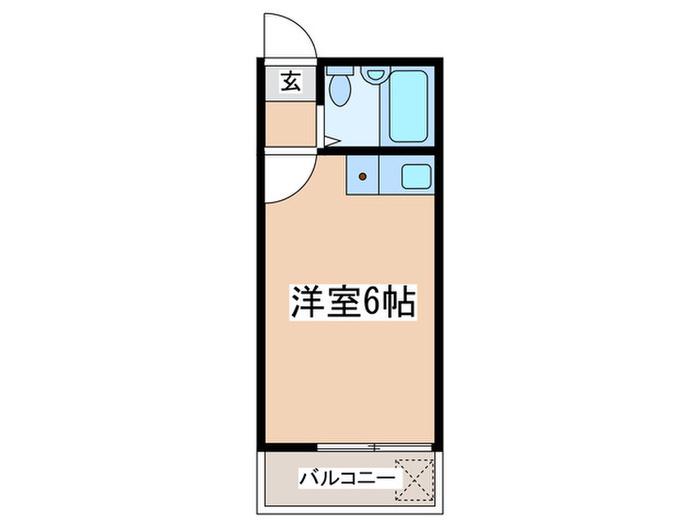 メゾンド来夢(ワンルーム/2階)の間取り写真