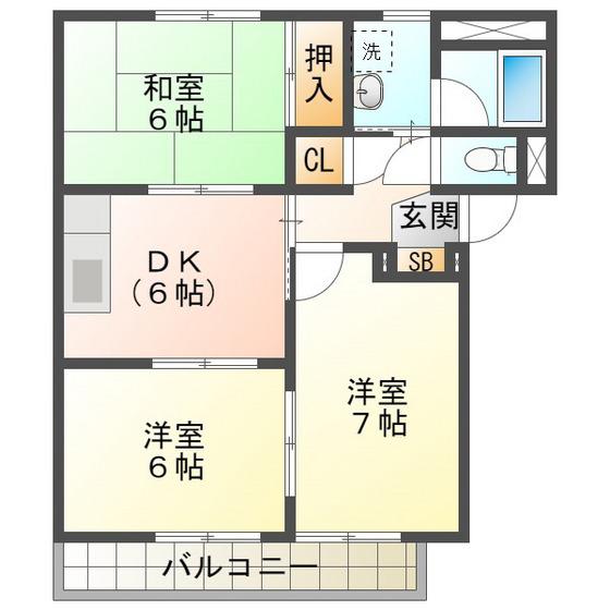 G・RETRIEVER(3DK/2階)の間取り写真