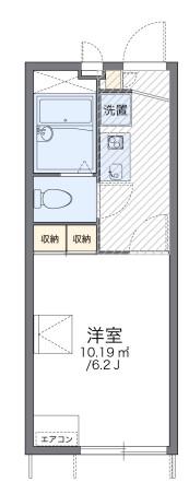 レオパレスプラムバレー(1K/1階)の間取り写真
