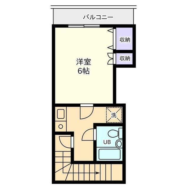 フェイムテラス(1K/2階)の間取り写真