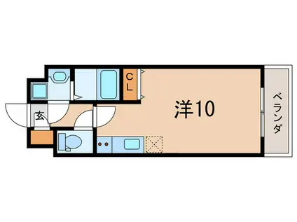 ラビットビル(ワンルーム/4階)の間取り写真