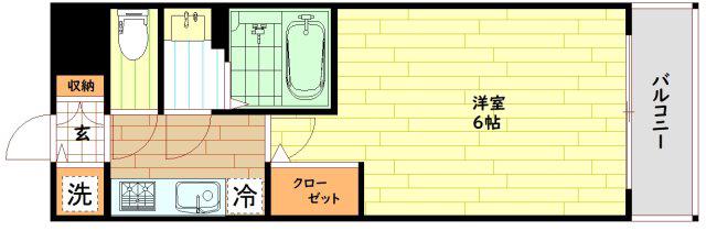 エスリード京橋ウエスト(1K/9階)の間取り写真