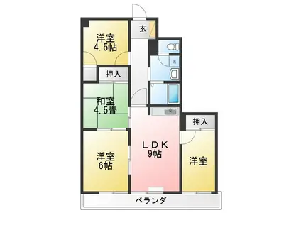 メゾンドール加藤(4LDK/4階)の間取り写真