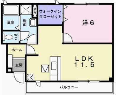 アーバンプラス M&H(1LDK/1階)の間取り写真
