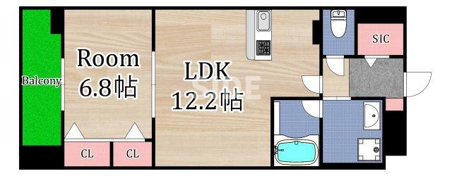 G- FLAT(1LDK/3階)の間取り写真