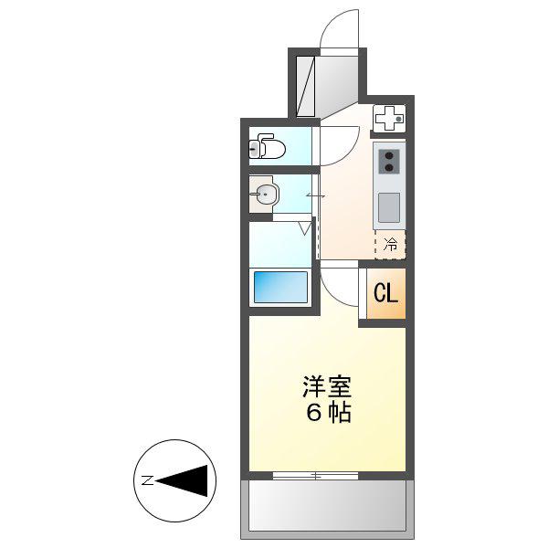 エステムコート名古屋新栄アクシス(1K/11階)の間取り写真