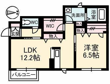 シャーメゾンT・K(1LDK/1階)の間取り写真