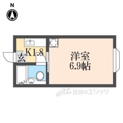 シティライフ高田(1K/2階)の間取り写真