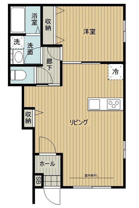 サニーコート(1LDK/1階)の間取り写真