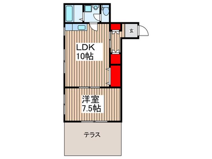 プレミール(1LDK/1階)の間取り写真