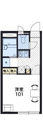 レオパレスOASIS(1K/1階)の間取り写真