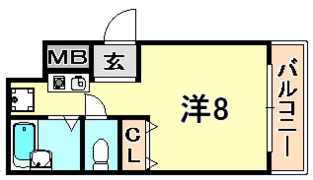 シャローリバーマンション(ワンルーム/3階)の間取り写真