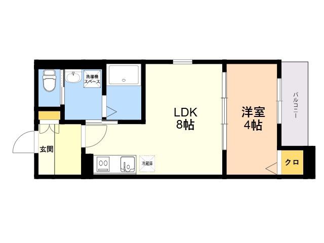 南区塩原1丁目(1LDK/3階)の間取り写真