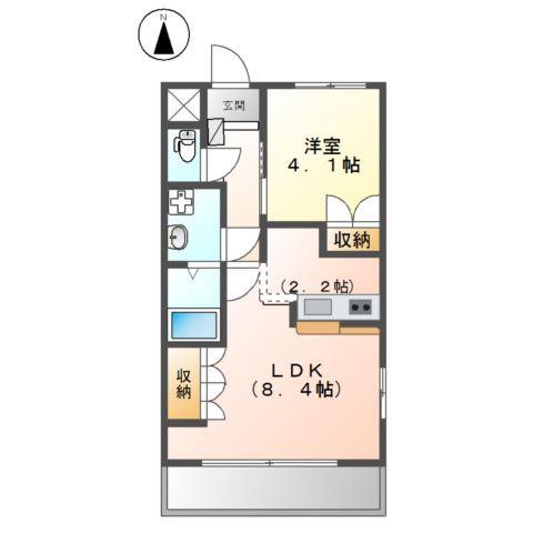 イーストピア(1LDK/2階)の間取り写真