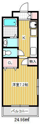 FLAT MS(1K/2階)の間取り写真