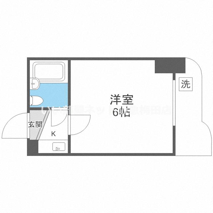 ルネッサンス新梅田ビル(1K/5階)の間取り写真