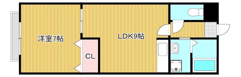 グランレーヴ(1LDK/2階)の間取り写真