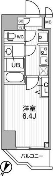 ALTERNA横濱阪東橋(1K/1階)の間取り写真