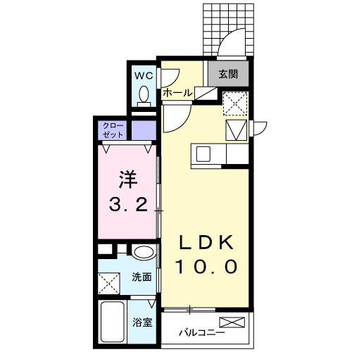 リッツコート(1LDK/1階)の間取り写真