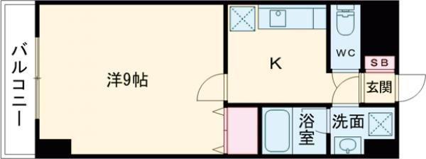 エンゼルプラザイーストI(1K/10階)の間取り写真