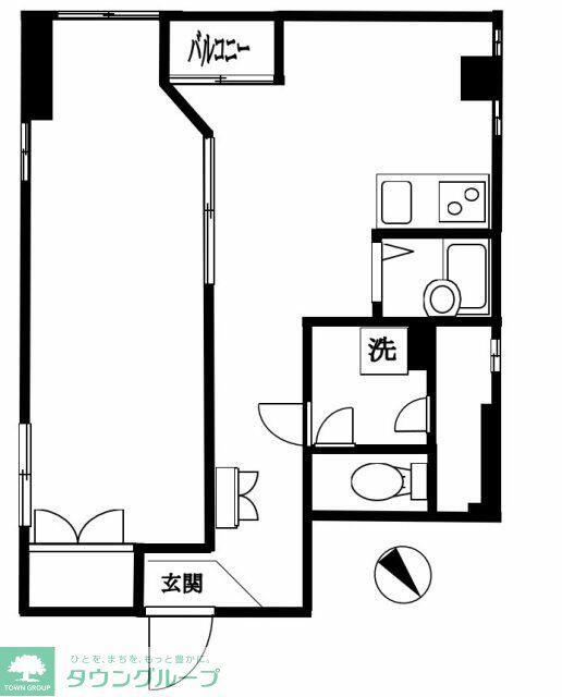 桶川駅前プラザ(1LDK/6階)の間取り写真