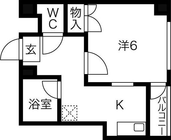 イトサンビル(1K/2階)の間取り写真