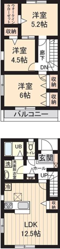 リーブルファイン熊谷久下(3LDK/1階)の間取り写真