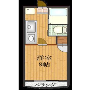 アストリー赤城(1K/4階)の間取り写真