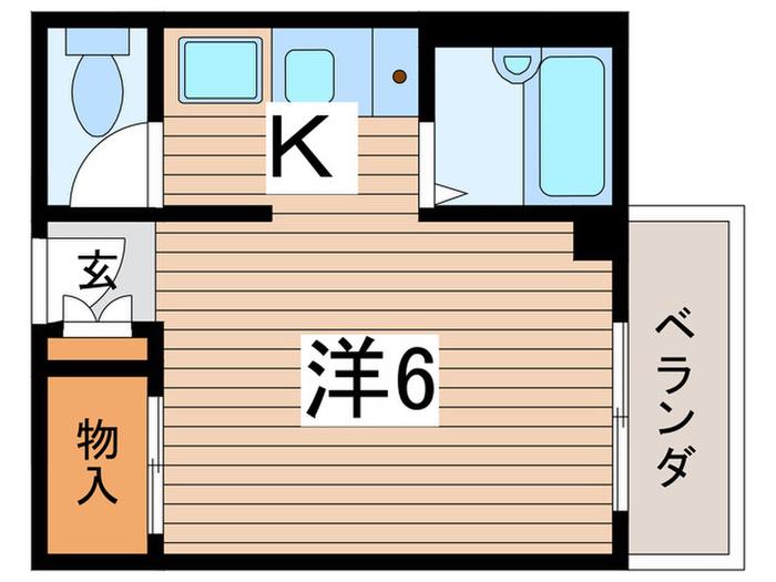 ペリエ新松戸(1K/2階)の間取り写真