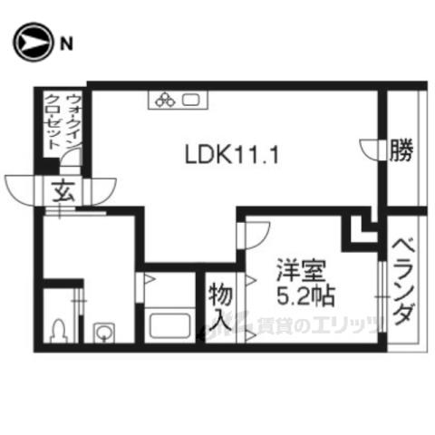 ジョイナス三宅(1LDK/1階)の間取り写真