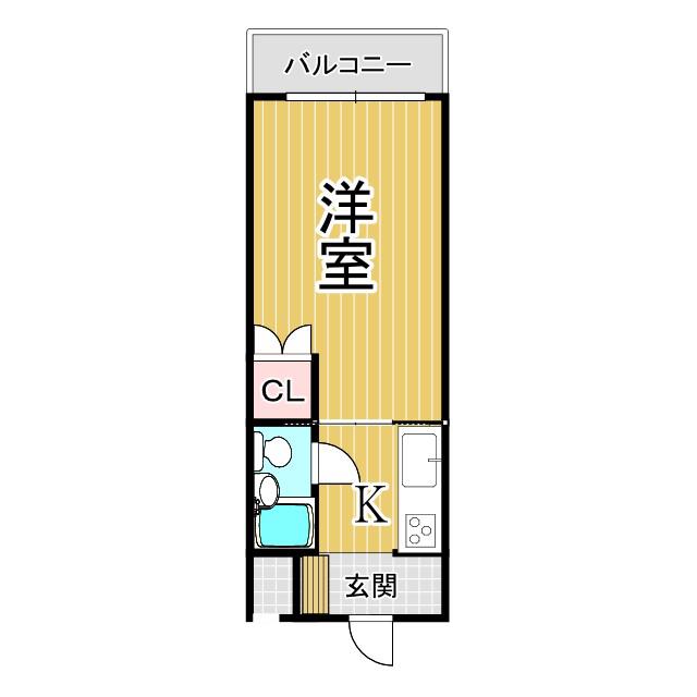 一条グランハイツ京都(1K/3階)の間取り写真