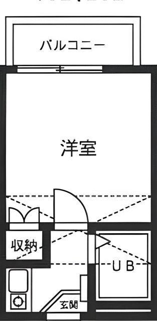 MDM明大前(1K/1階)の間取り写真