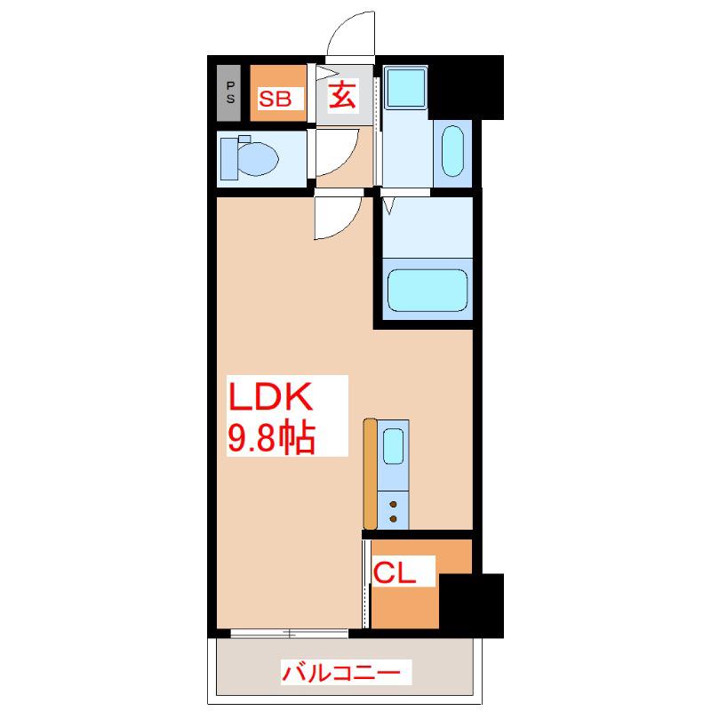 フォレストテラス(ワンルーム/7階)の間取り写真