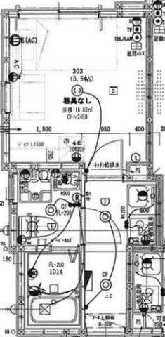 プルミエール よつ木(1K/3階)の間取り写真
