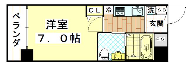 Mプラザ小阪駅前(1K/10階)の間取り写真