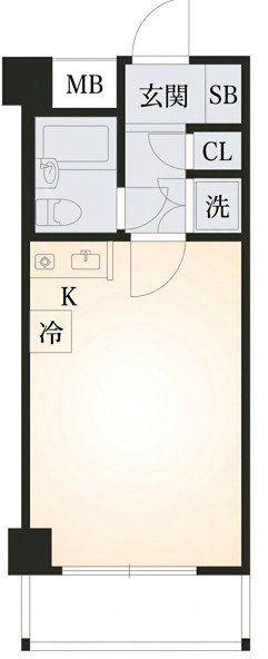 ラミアール中目黒(ワンルーム/5階)の間取り写真