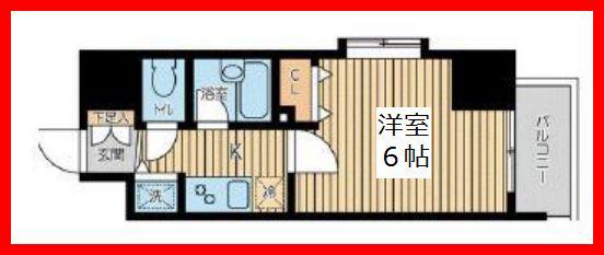 シティスパイアー両国(1K/9階)の間取り写真