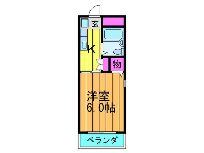 アーバンライフ枚方(1K/2階)の間取り写真