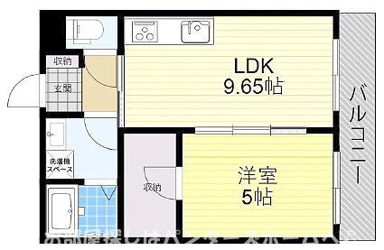 グリーンカーサ I(1LDK/2階)の間取り写真