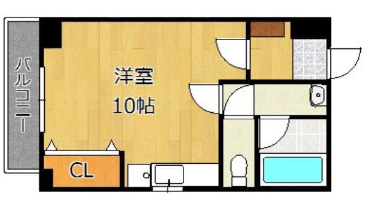 ラフォンテ門司(ワンルーム/4階)の間取り写真