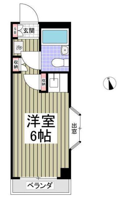 メゾンドサガミ(ワンルーム/3階)の間取り写真