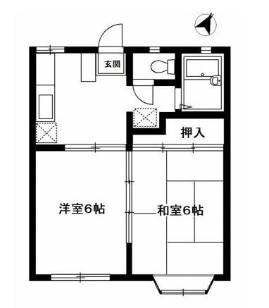 メゾンプリムラ(2DK/1階)の間取り写真