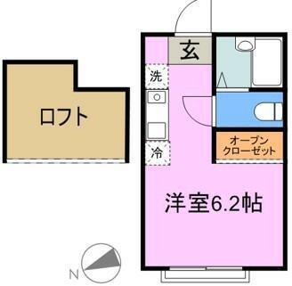 レジデンス白楽(ワンルーム/1階)の間取り写真