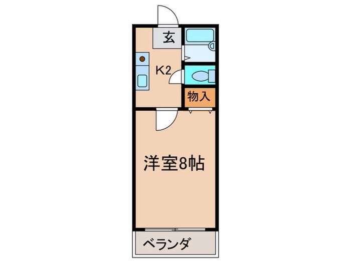 ライラックパートIII(1K/3階)の間取り写真