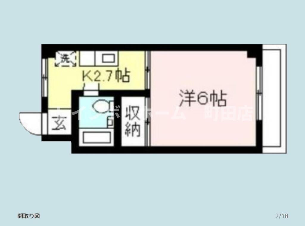 サニーコーポ(1K/2階)の間取り写真