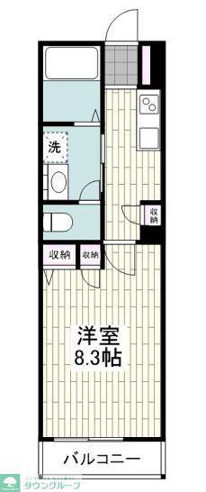 クレールコート(1K/3階)の間取り写真