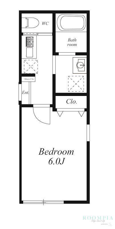CASA CALMA東新宿(ワンルーム/1階)の間取り写真