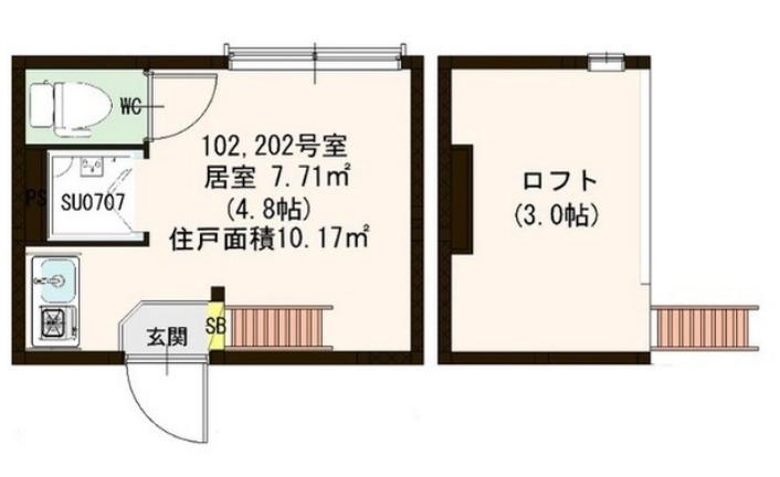 RESIDENCE AZUR(ワンルーム/1階)の間取り写真